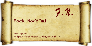Fock Noémi névjegykártya